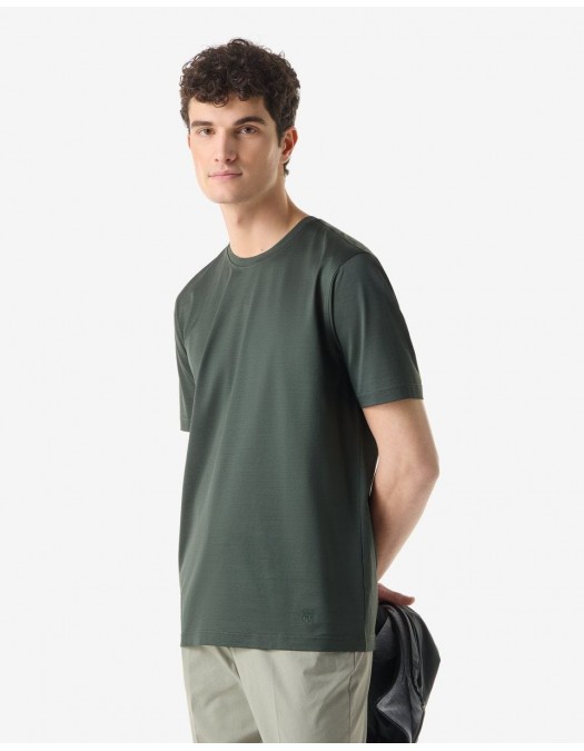 Tricou CORNELIANI, crew neck pure cotton t-shirt, Verde - 27G5002725000050