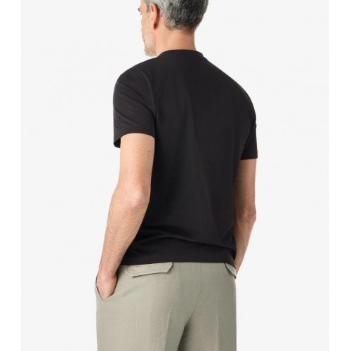 Tricou CORNELIANI, Black crew neck stretch cotton jersey t-shirt