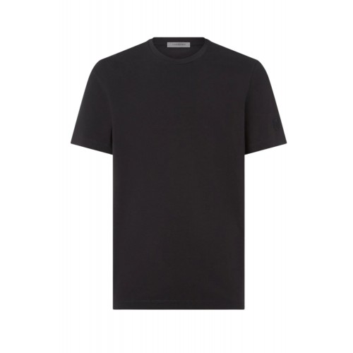 Tricou CORNELIANI, Black crew neck stretch cotton jersey t-shirt