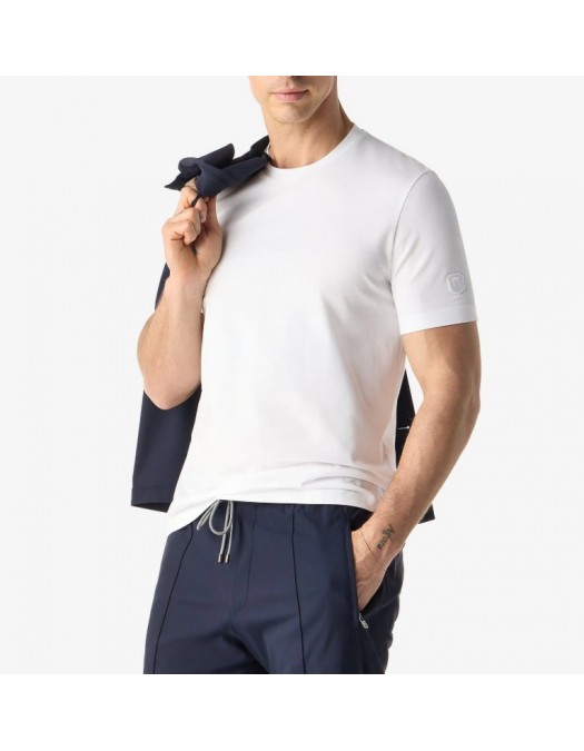 Tricou CORNELIANI, White crew neck stretch cotton jersey t-shirt - 27G5862725028028