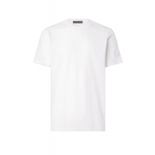 Tricou CORNELIANI, White crew neck stretch cotton jersey t-shirt