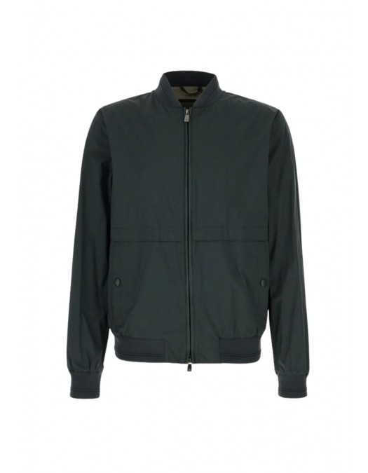 Jacheta CORNELIANI, zip-up bomber jacket, Dark Green - 27L5B12720167050