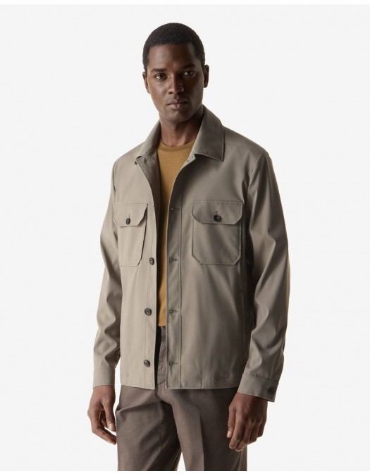 JACHETA CORNELIANI, Brown technical wool, Bej - 27LI232718523029