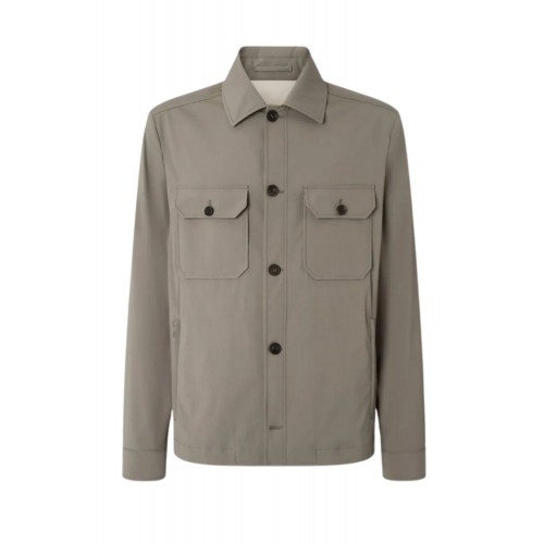 JACHETA CORNELIANI, Brown technical wool, Bej