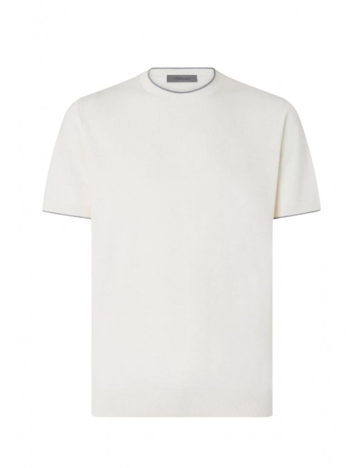 Tricou CORNELIANI, White silk and cotton knitwear - 27M5502725131028