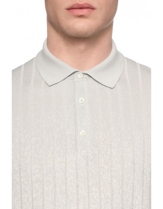 Tricou CORNELIANI, Cotton and silk polo shirt - 27M5512725100026