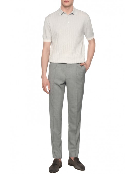 Tricou CORNELIANI, Cotton and silk polo shirt - 27M5512725100026