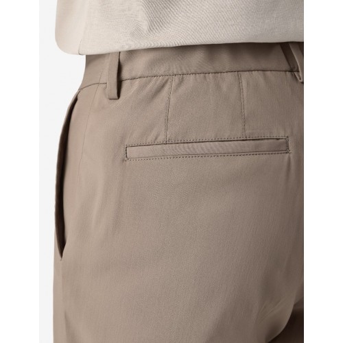 Pantaloni CORNELIANI, Dark beige technical wool chinos
