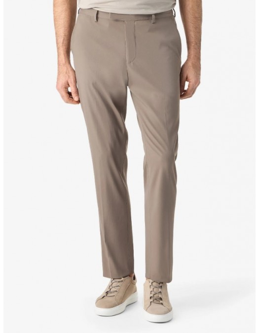Pantaloni CORNELIANI, Dark beige technical wool chinos - 27X5302718523029