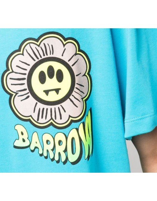 TRICOU BARROW, Flower Logo Print, Blue - 29934051