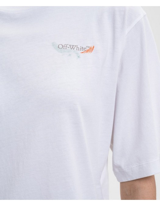 Tricou OFF WHITE, White T-shirt with Storytelling print - 2AA124S26JER002W128