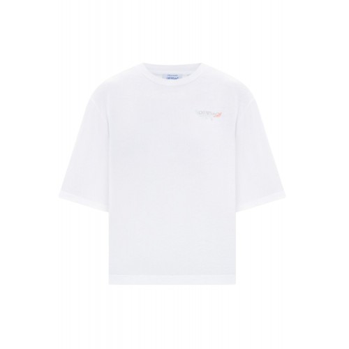 Tricou OFF WHITE, White T-shirt with Storytelling print