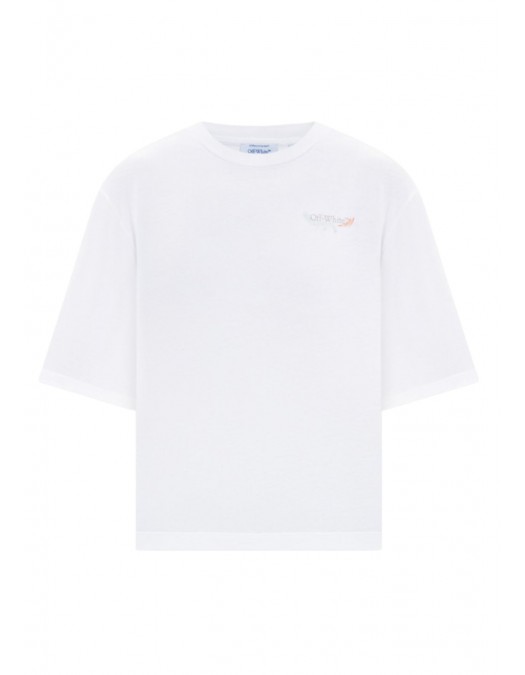 Tricou OFF WHITE, White T-shirt with Storytelling print - 2AA124S26JER002W128