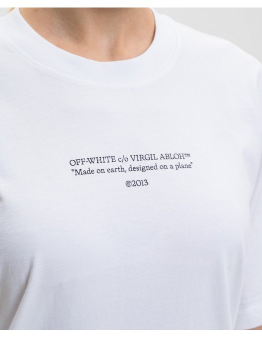 Tricou OFF WHITE, White T-shirt with Statement print - 2AA124S26JER006W003