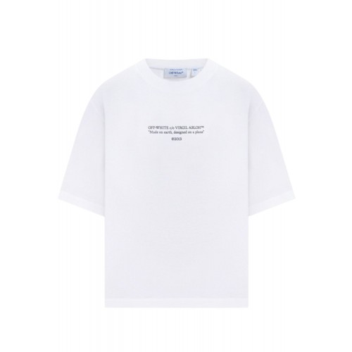 Tricou OFF WHITE, White T-shirt with Statement print