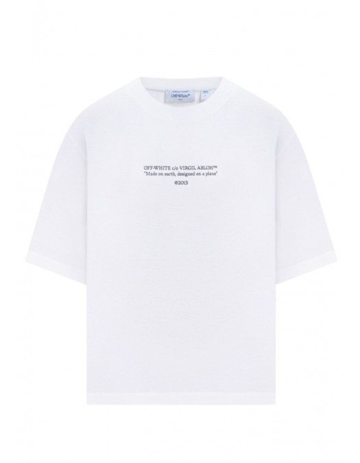Tricou OFF WHITE, White T-shirt with Statement print - 2AA124S26JER006W003