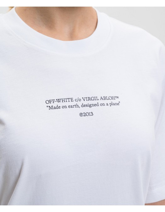 Tricou OFF WHITE, White T-shirt with Statement print, Alb - 2AA124S26JER006W102