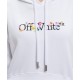 Hanorac OFF WHITE , White cropped hoodie with floral logo print - 2BB056S26FLE001W102