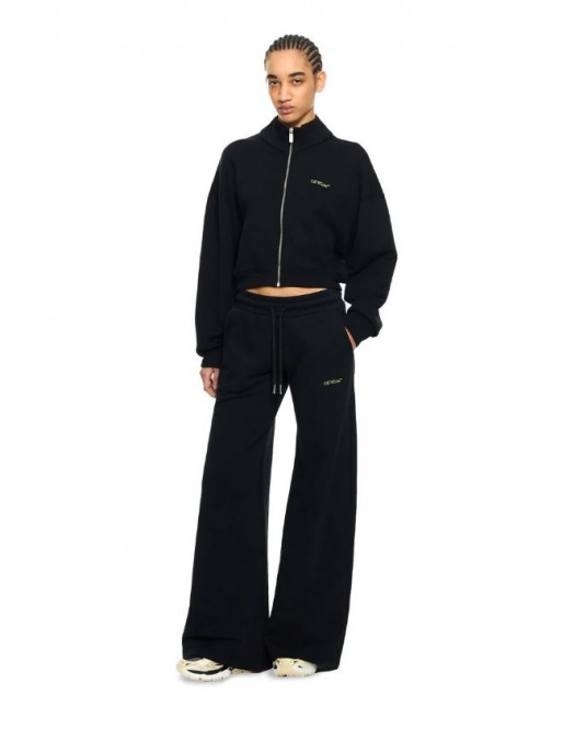 Pantaloni OFF WHITE, Bookish Sweatpants, Negru - 2CH022S26FLE001W023