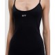 Rochie OFF WHITE, Black midi dress with contrasting OFF logo - 2DB55FC99JER001W003