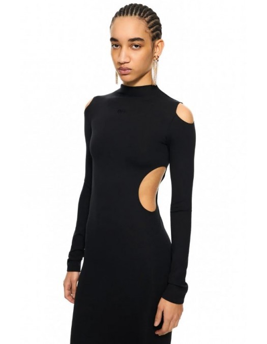 Rochie OFF WHITE, Sleek Meteor Dress, Negru - 2DB56JS26JER001W009