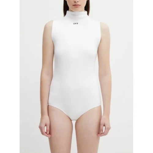 Body OFF WHITE, Cotton bodysuit Off Stamp