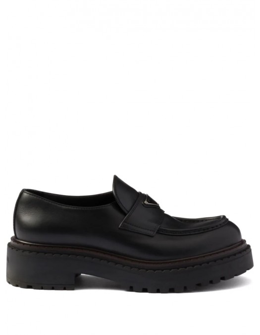 Pantofi PRADA, Leather Loafers, Classic, Black - 2DE148FG001070F0002