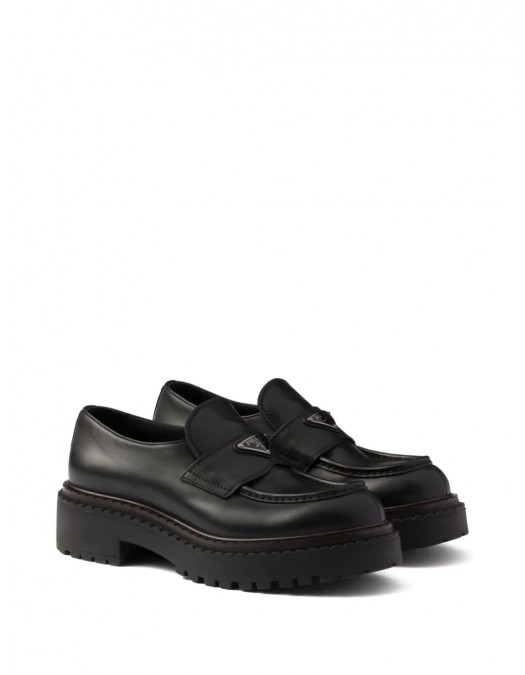 Pantofi PRADA, Leather Loafers, Classic, Black - 2DE148FG001070F0002