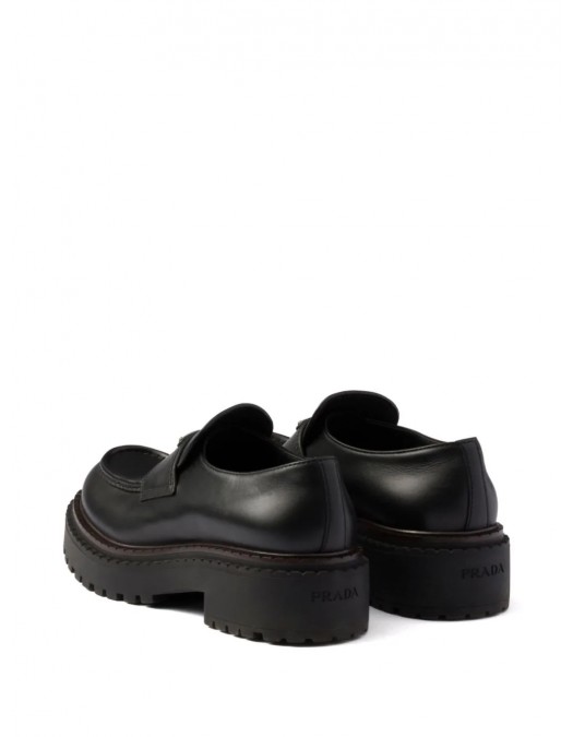 Pantofi PRADA, Leather Loafers, Classic, Black - 2DE148FG001070F0002