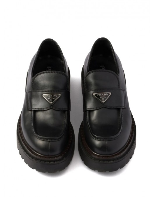 Pantofi PRADA, Leather Loafers, Classic, Black - 2DE148FG001070F0002