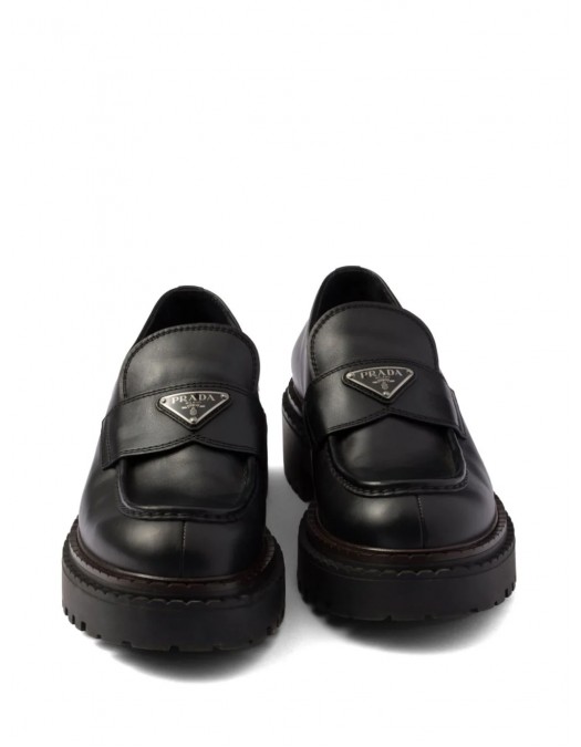 Pantofi PRADA, Leather Loafers, Classic, Black - 2DE148FG001070F0002