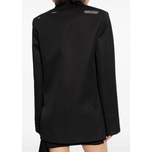 Sacou OFF WHITE,  wool blazer, Negru