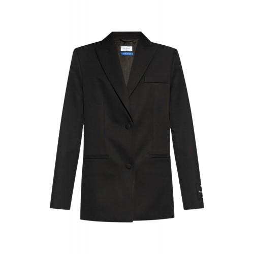 Sacou OFF WHITE,  wool blazer, Negru