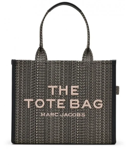 Geanta MARC JACOBS, The Monogram Jacquard, Large, Tote, Black, Beige - 2F4HTT014H05261 Geanta MARC JACOBS, The Monogram Jacquard, Large, Tote, Black, Beige - 2F4HTT014H05261