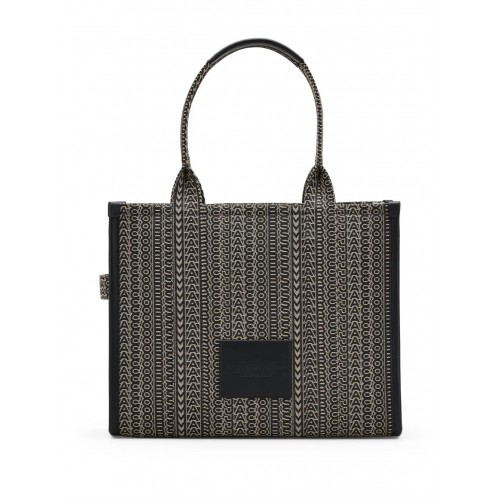 Geanta MARC JACOBS, The Monogram Jacquard, Large, Tote, Black, Beige
