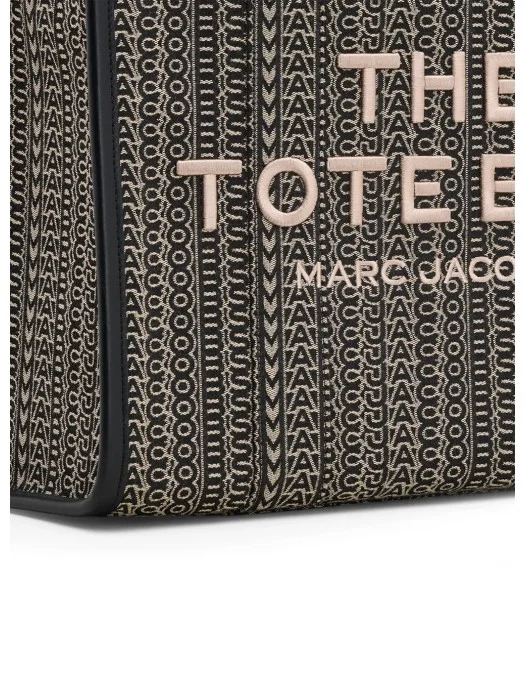Geanta MARC JACOBS, The Monogram Jacquard, Large, Tote, Black, Beige - 2F4HTT014H05261 Geanta MARC JACOBS, The Monogram Jacquard, Large, Tote, Black, Beige - 2F4HTT014H05261