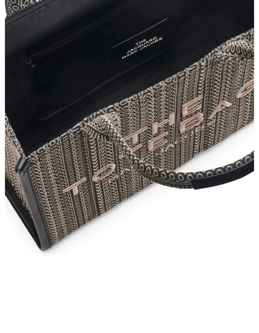 Geanta MARC JACOBS, The Monogram Jacquard, Large, Tote, Black, Beige - 2F4HTT014H05261 Geanta MARC JACOBS, The Monogram Jacquard, Large, Tote, Black, Beige - 2F4HTT014H05261
