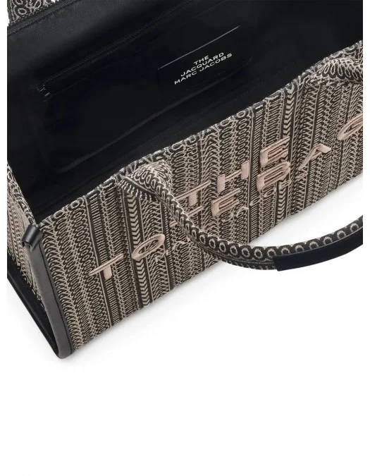 Geanta MARC JACOBS, The Monogram Jacquard, Large, Tote, Black, Beige - 2F4HTT014H05261 Geanta MARC JACOBS, The Monogram Jacquard, Large, Tote, Black, Beige - 2F4HTT014H05261