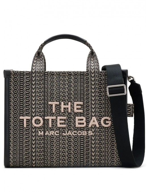 Geanta MARC JACOBS, The Large Jacquard, Tote, Beige, Black - 2F4HTT015H05261 Geanta MARC JACOBS, The Large Jacquard, Tote, Beige, Black - 2F4HTT015H05261
