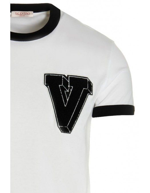 Tricou VALENTINO, Logo 3D, Alb - 2V3MG11Z95HA01