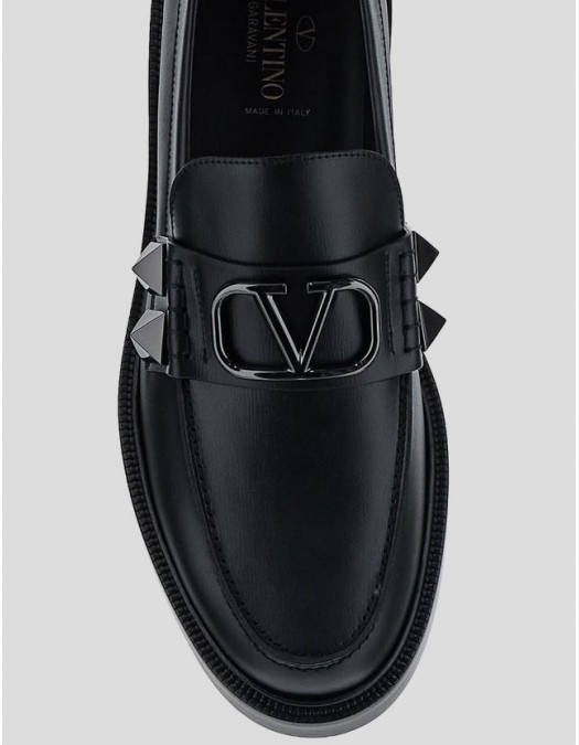 Pantofi VALENTINO GARAVANI, Logo Metalic, Black - 2Y2S0F09VGD0NO
