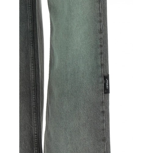 Blugi OFF WHITE, Spray Susy belt-loops jeans, Grey