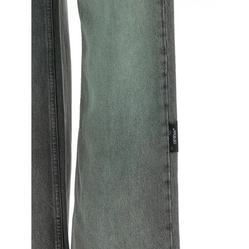 Blugi OFF WHITE, Spray Susy belt-loops jeans, Grey