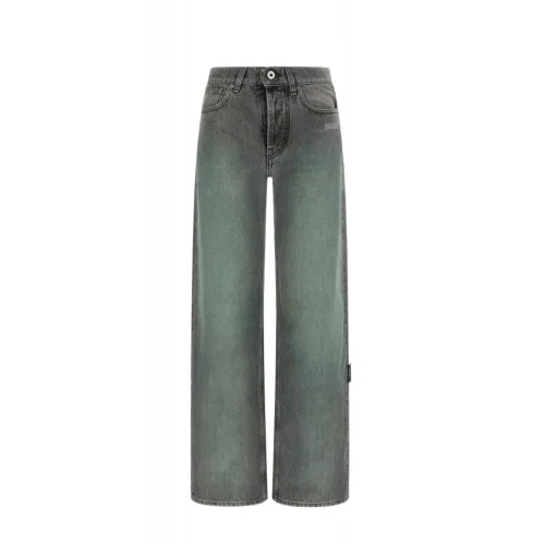 Blugi OFF WHITE, Spray Susy belt-loops jeans, Grey