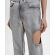 Blugi OFF WHITE, cut-out straight jeans, Grey - 2YA06ES26DEN002W055