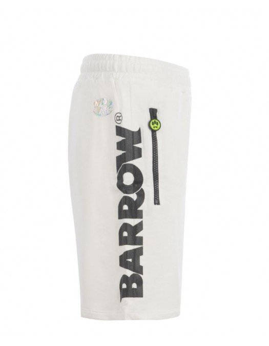 PANTALONI SCURTI BARROW, White Logo Print - 31356002