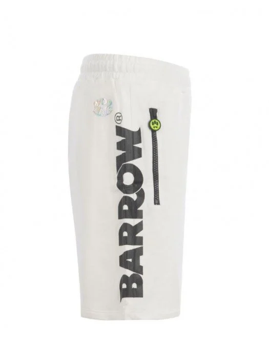 PANTALONI SCURTI BARROW, White Logo Print - 31356002