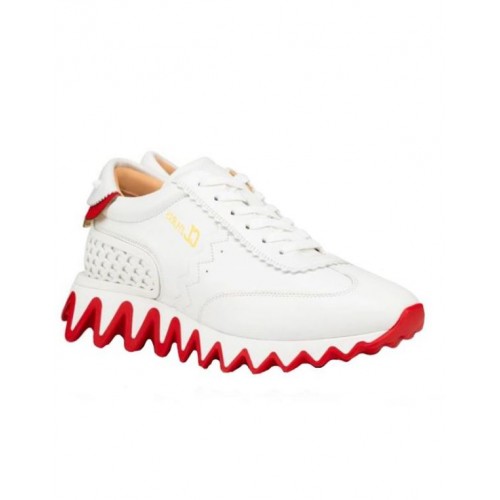 Sneakers Christian Louboutin,  Casual Style Studded Leather, White 3200517WH43