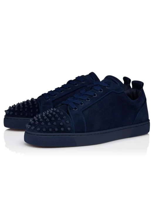 Sneakers Christian Louboutin, Spikes Design, Navy Blue