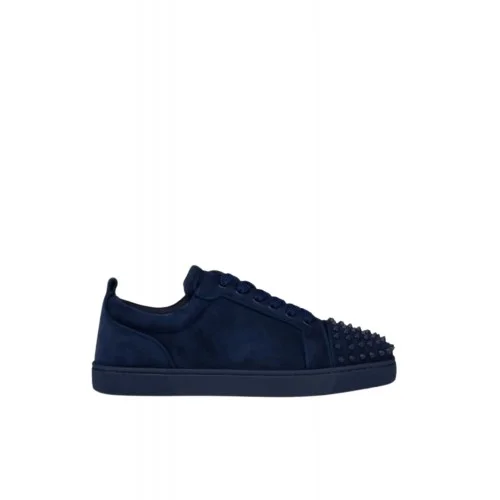 Sneakers Christian Louboutin, Spikes Design, Navy Blue